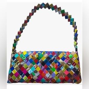 Hand made Candy Wrapper purse/bag with zipper